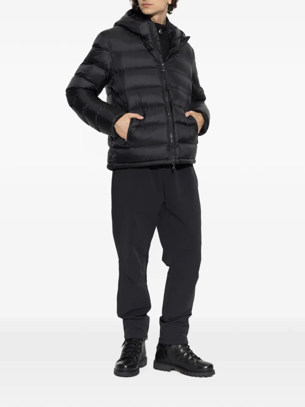 BOGNER Hugh quilted hooded jacket Zwart