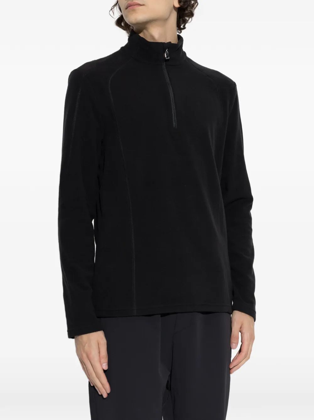 BOGNER Harry quarter-zip fleece top Zwart
