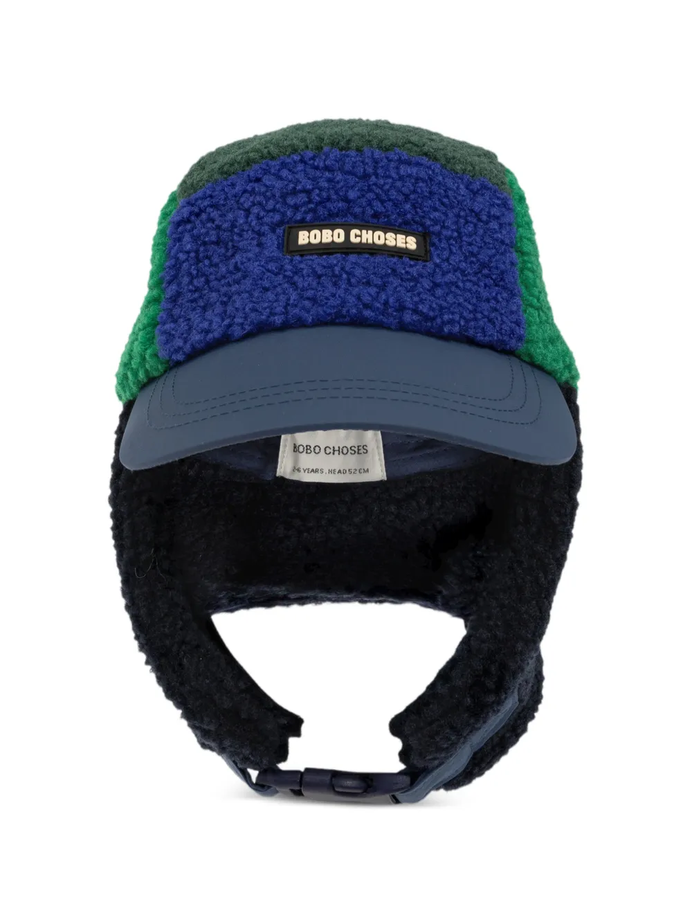 Bobo Choses Fleece hoed met vlakken en logo-patch Groen