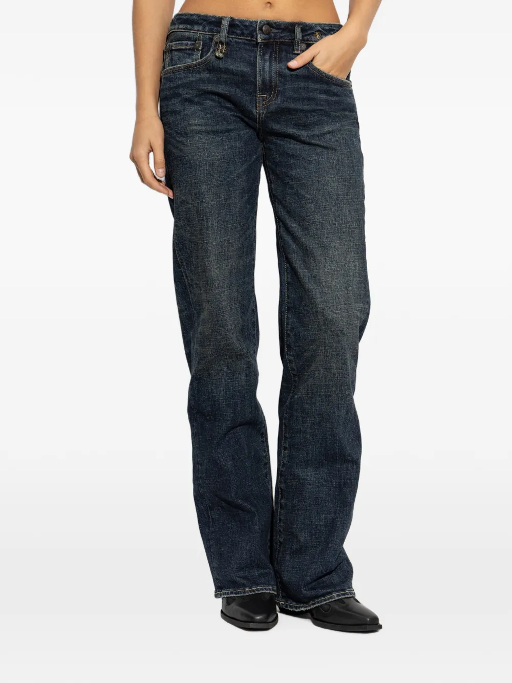 R13 Straight jeans Blauw