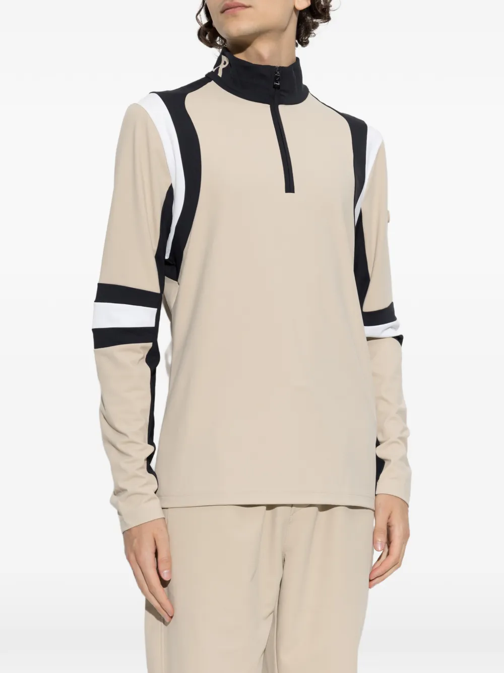 BOGNER Clark panelled turtleneck top Beige