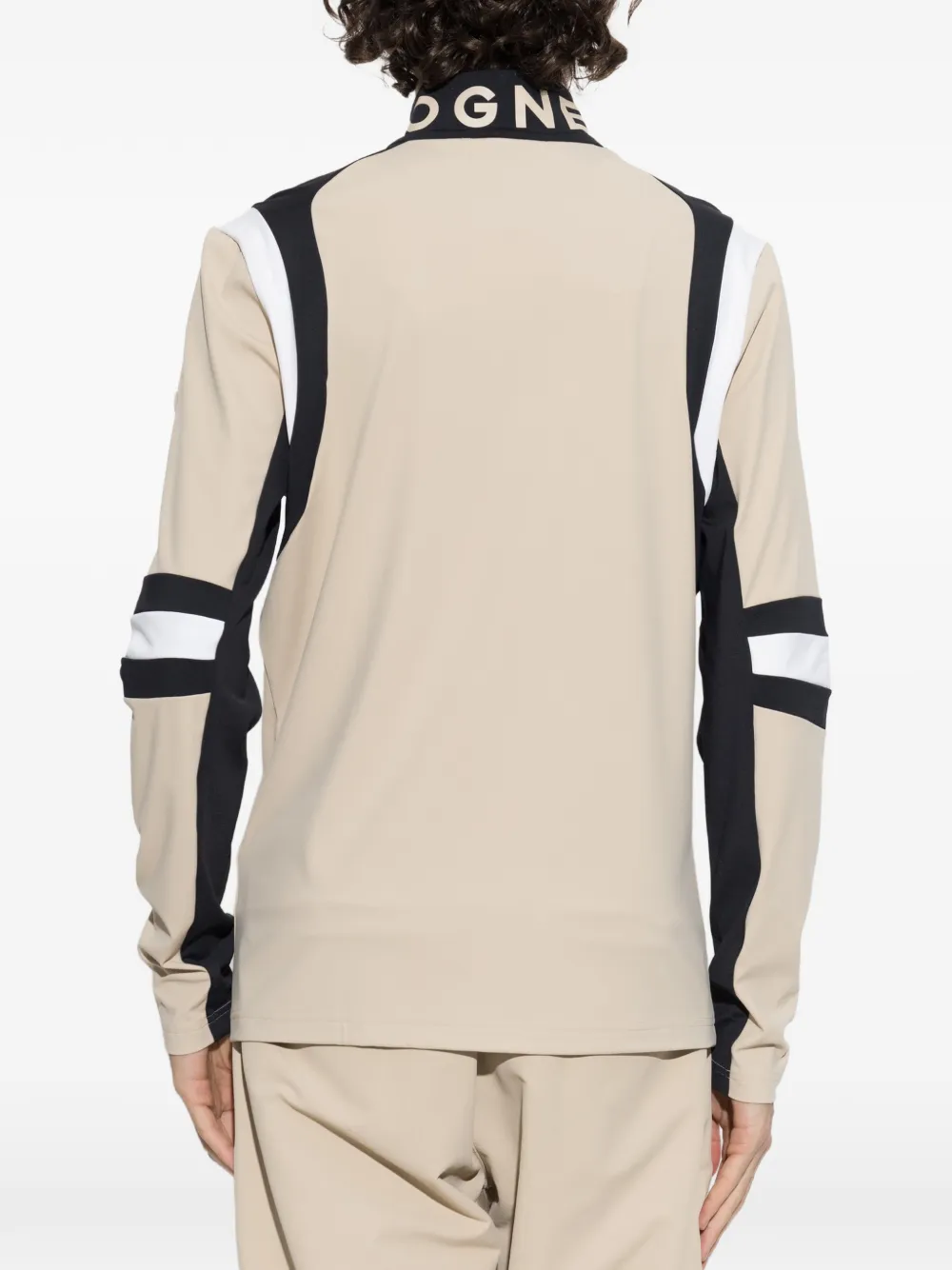 BOGNER Clark panelled turtleneck top Beige