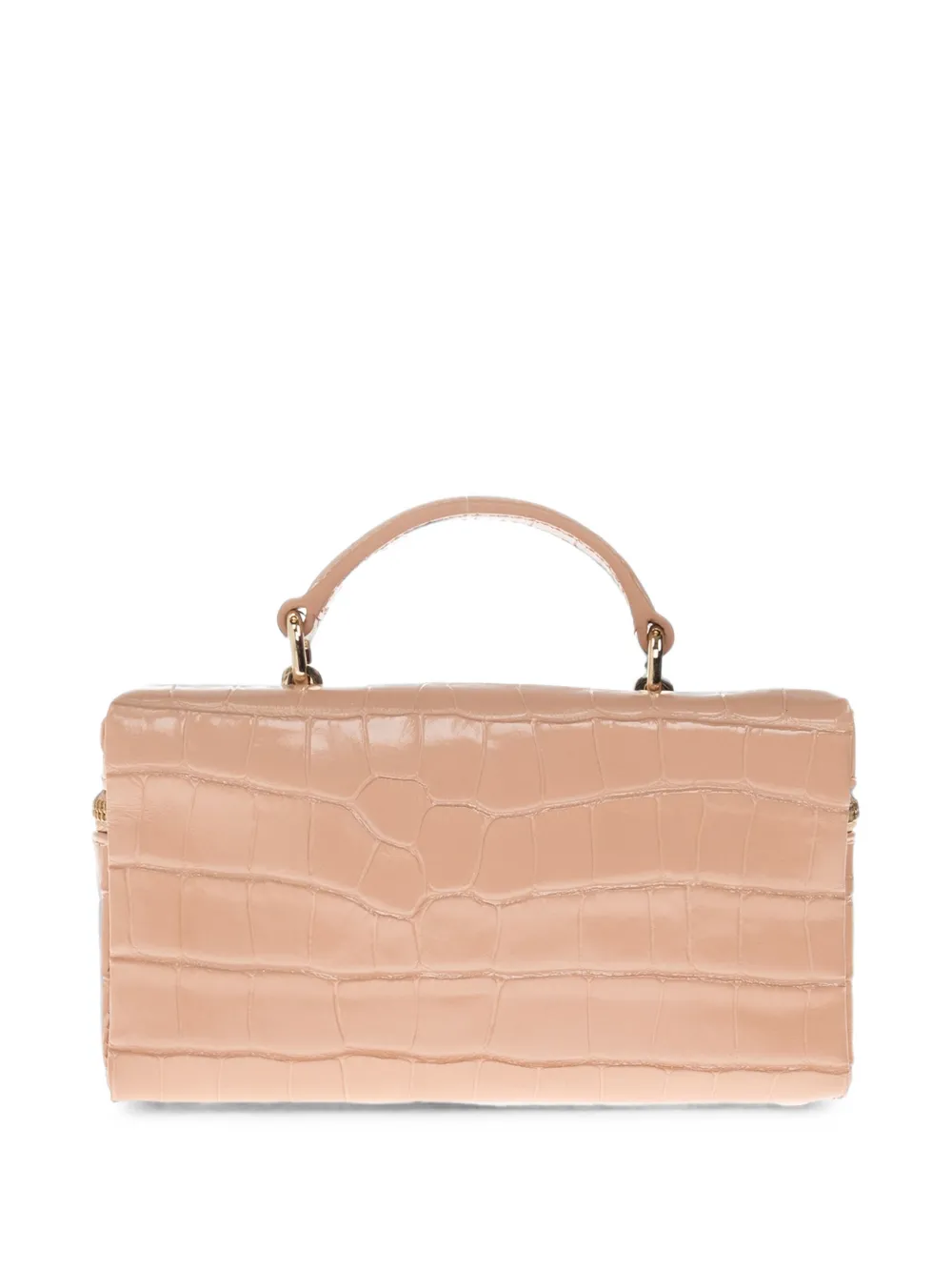 Furla Camelia leren shopper met krokodillen-reliëf Beige