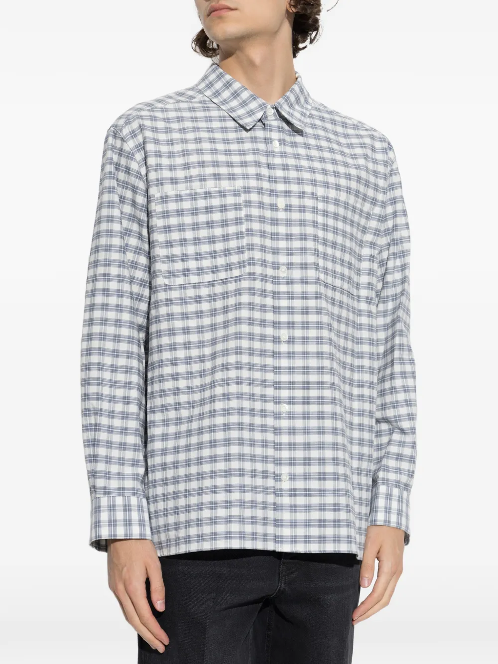 A.P.C. Malcom geruit overhemd Beige