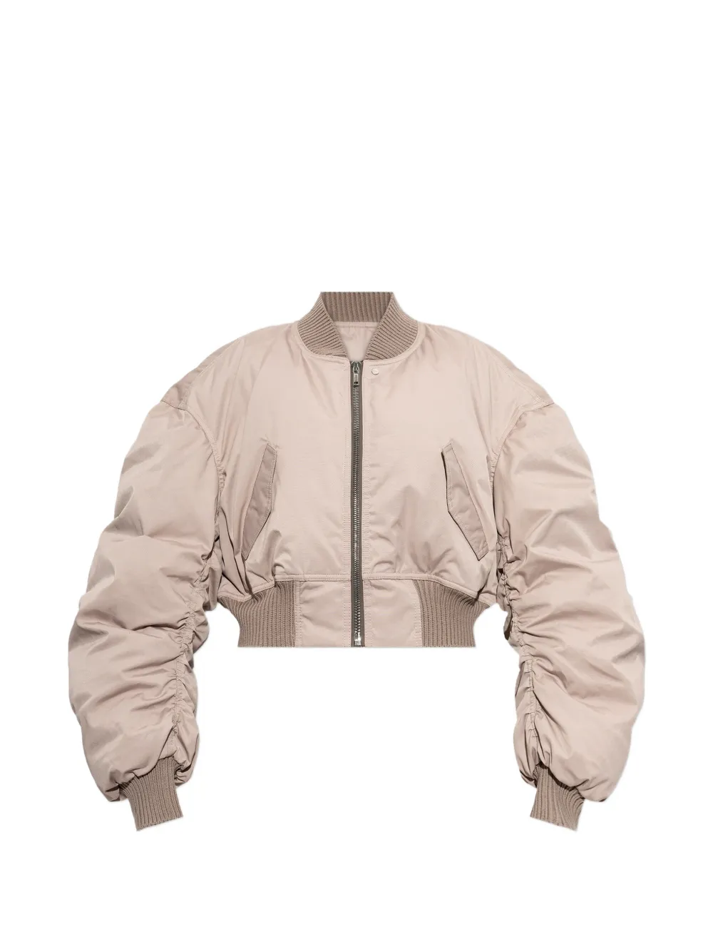 Rick Owens padded cropped bomber jacket - Rosa