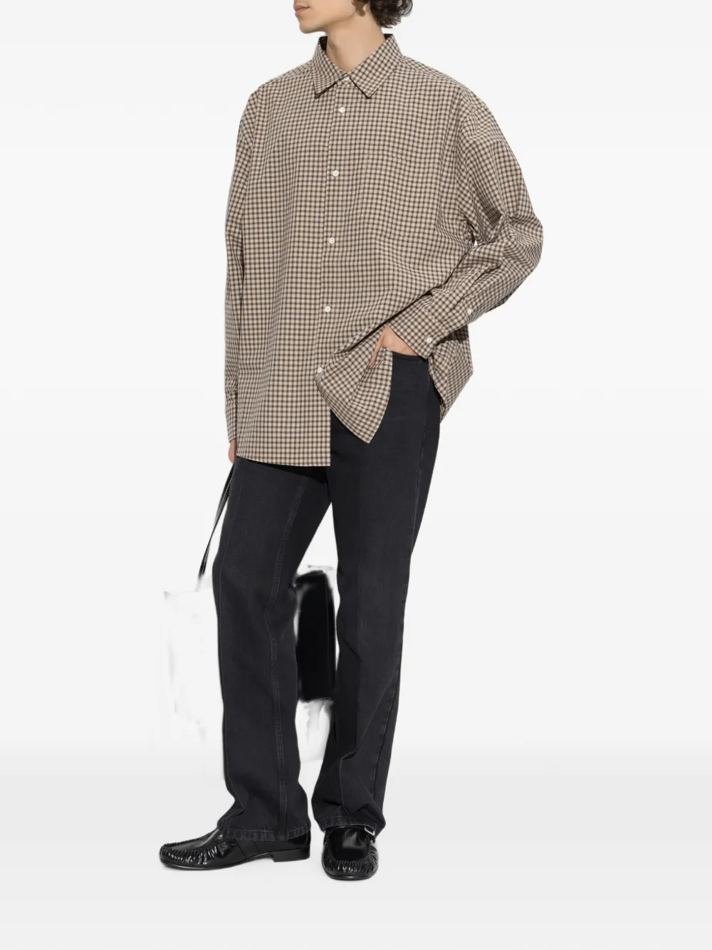 Marni Geruit overhemd Beige
