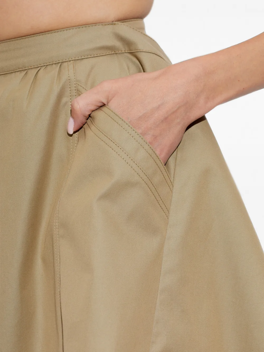 VETEMENTS Katoenen midi-rok Beige