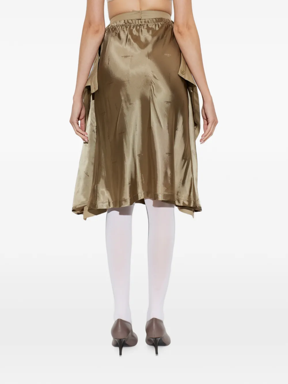 VETEMENTS Katoenen midi-rok Beige