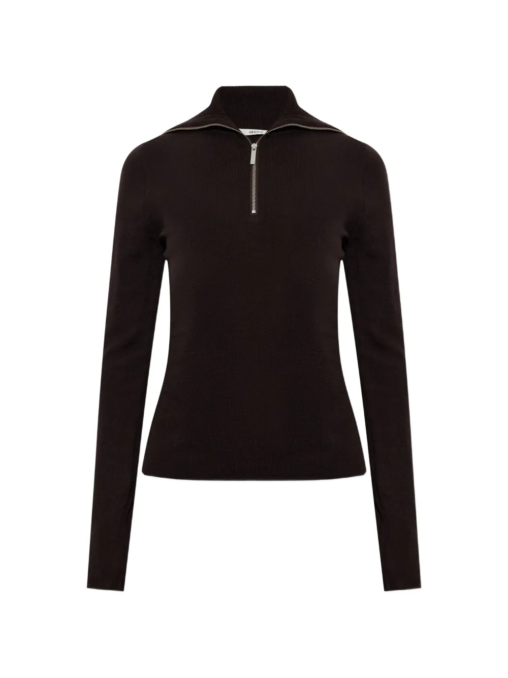 Gestuz Gzrosalie quarter-zip sweater - Marrone