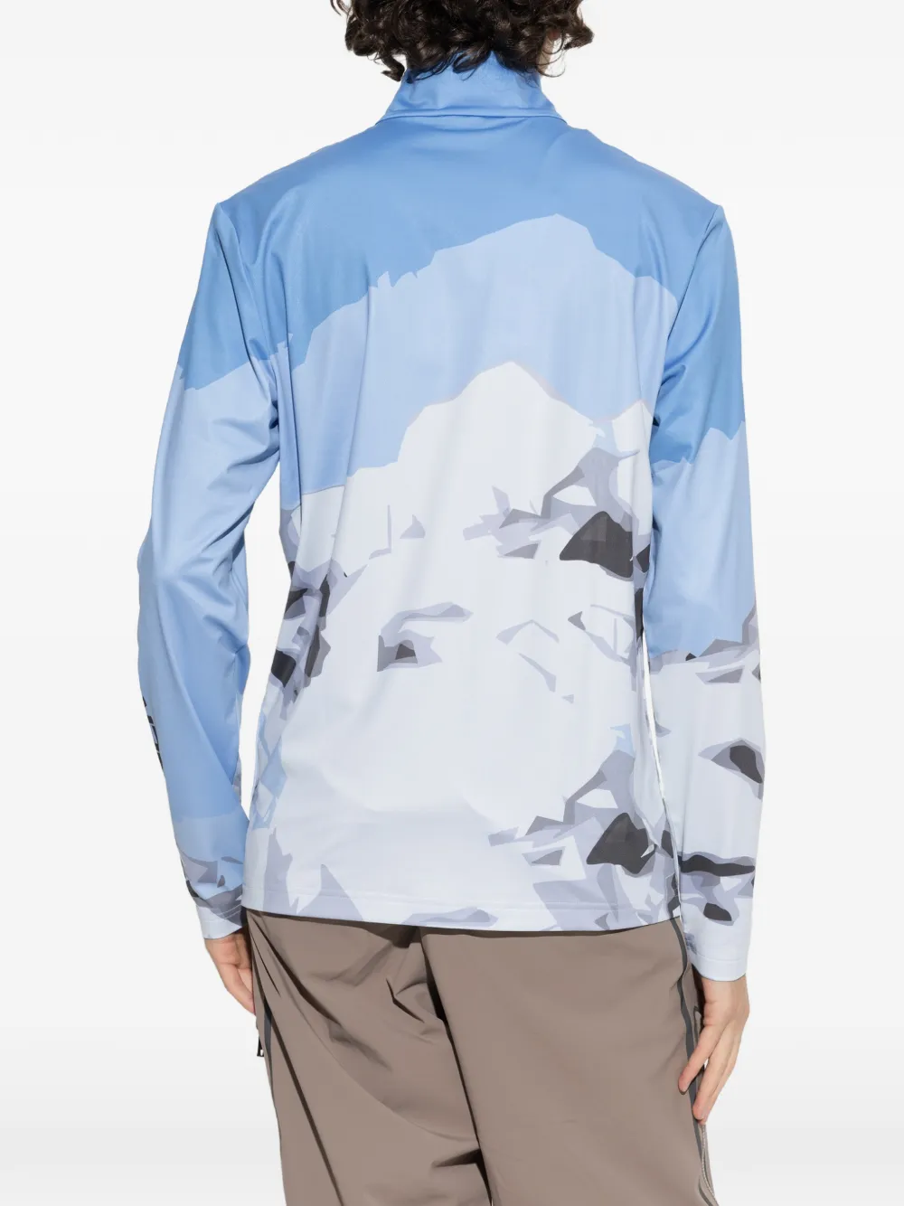 BOGNER Verti graphic-print base layer Blauw