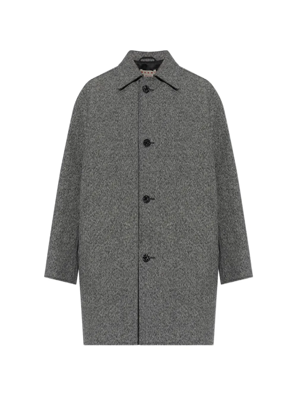 Marni single-breasted cotton coat - Grigio