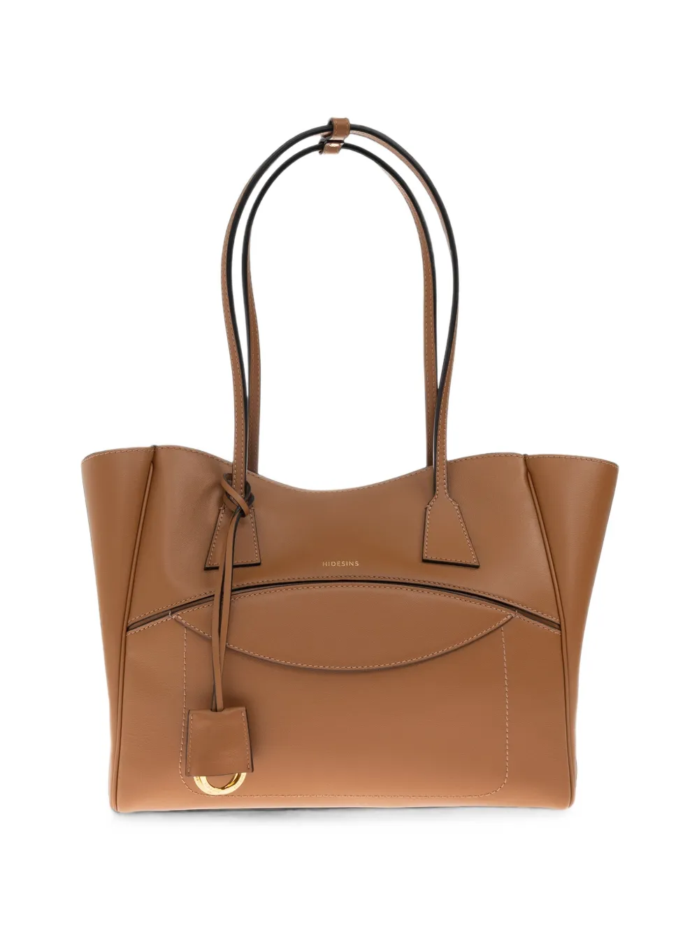 HIDESINS s Shopper logo-print leather tote bag - Brown