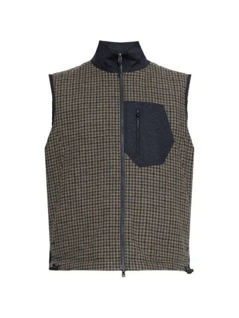 Sease reversible houndstooth-pattern vest