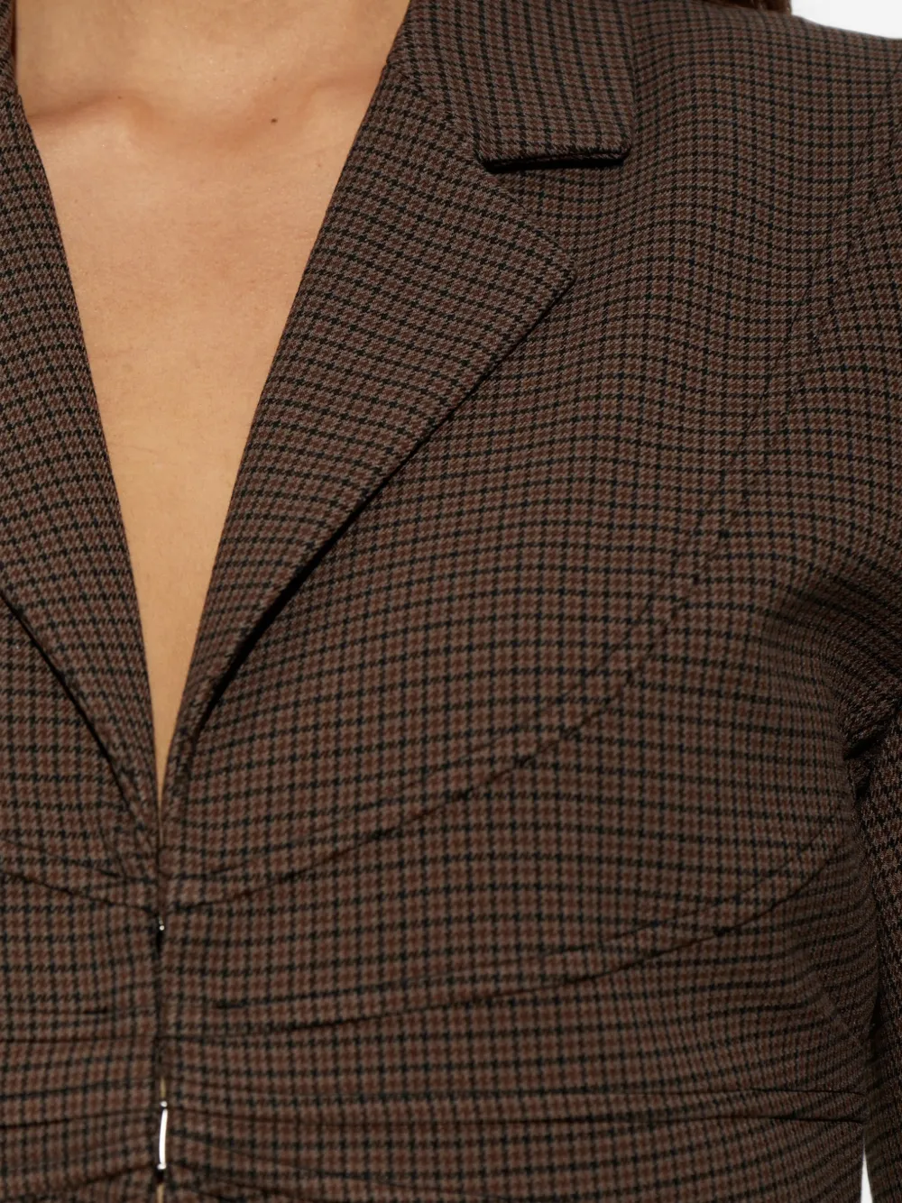 Gestuz Gzlamia geruite blazer Bruin