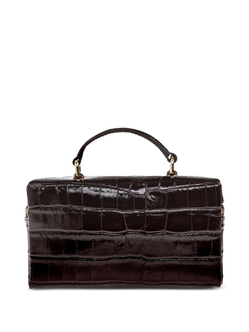 Furla Camelia Micro leren crossbodytas met krokodillen-reliëf Bruin