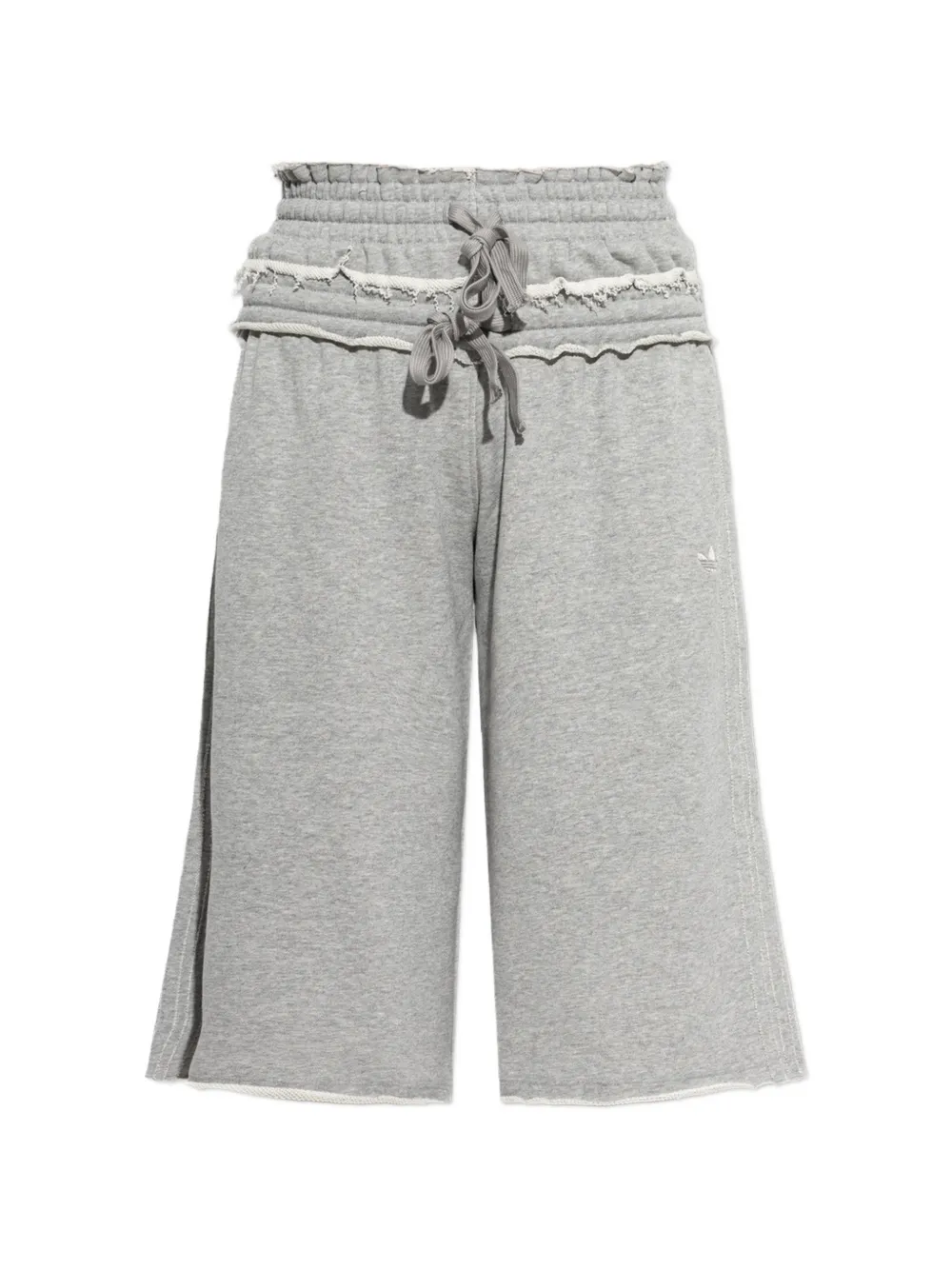 adidas raw-edge drawstring shorts Grijs