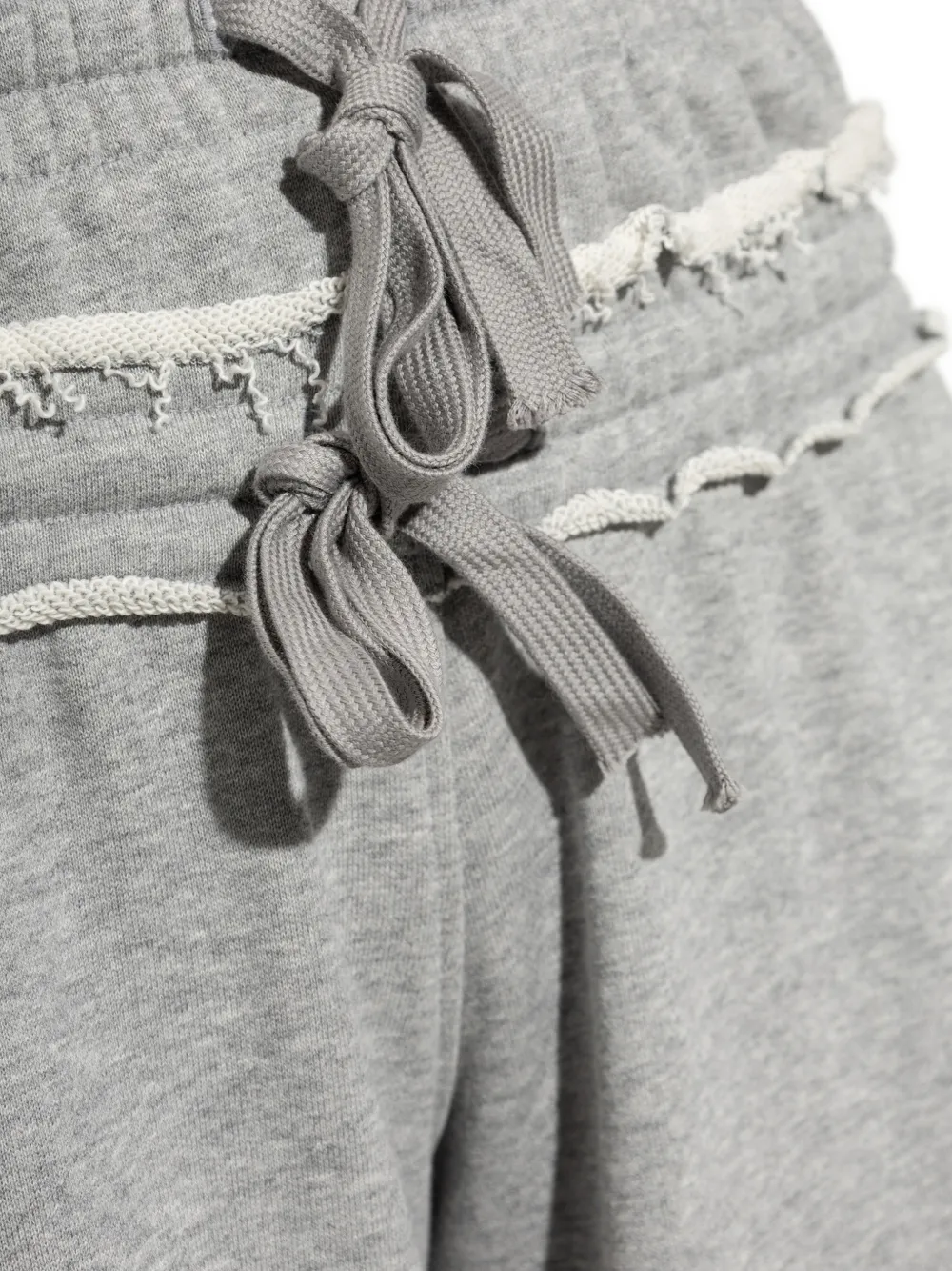 adidas raw-edge drawstring shorts Grijs