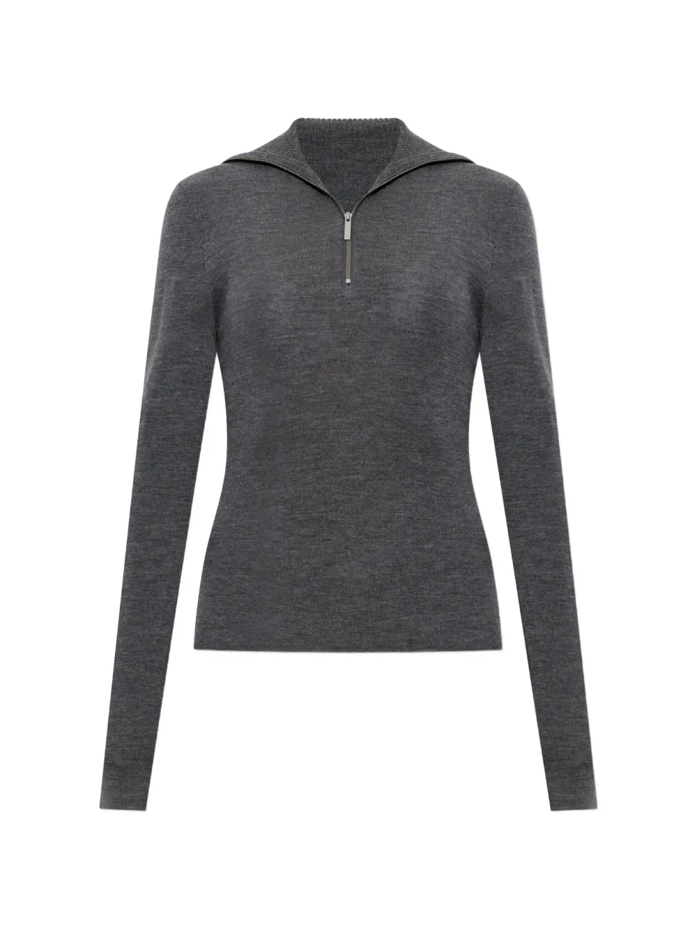 Gestuz Gzrosalie quarter-zip wool sweater - Gris Gestuz Gzrosalie quarter-zip wool sweater - Gris