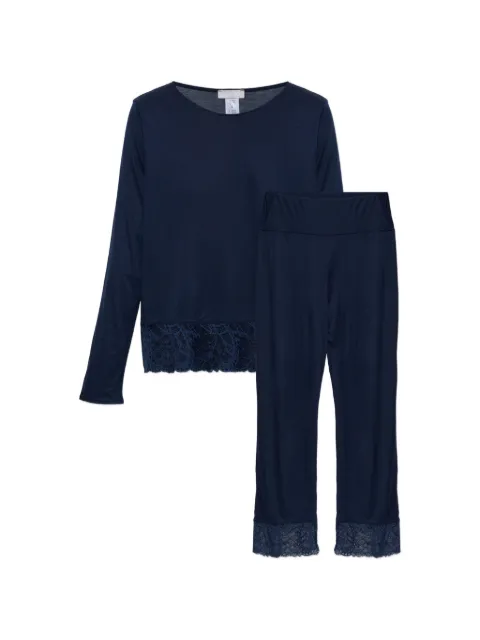 Hanro Azelia lace-trim pajamas