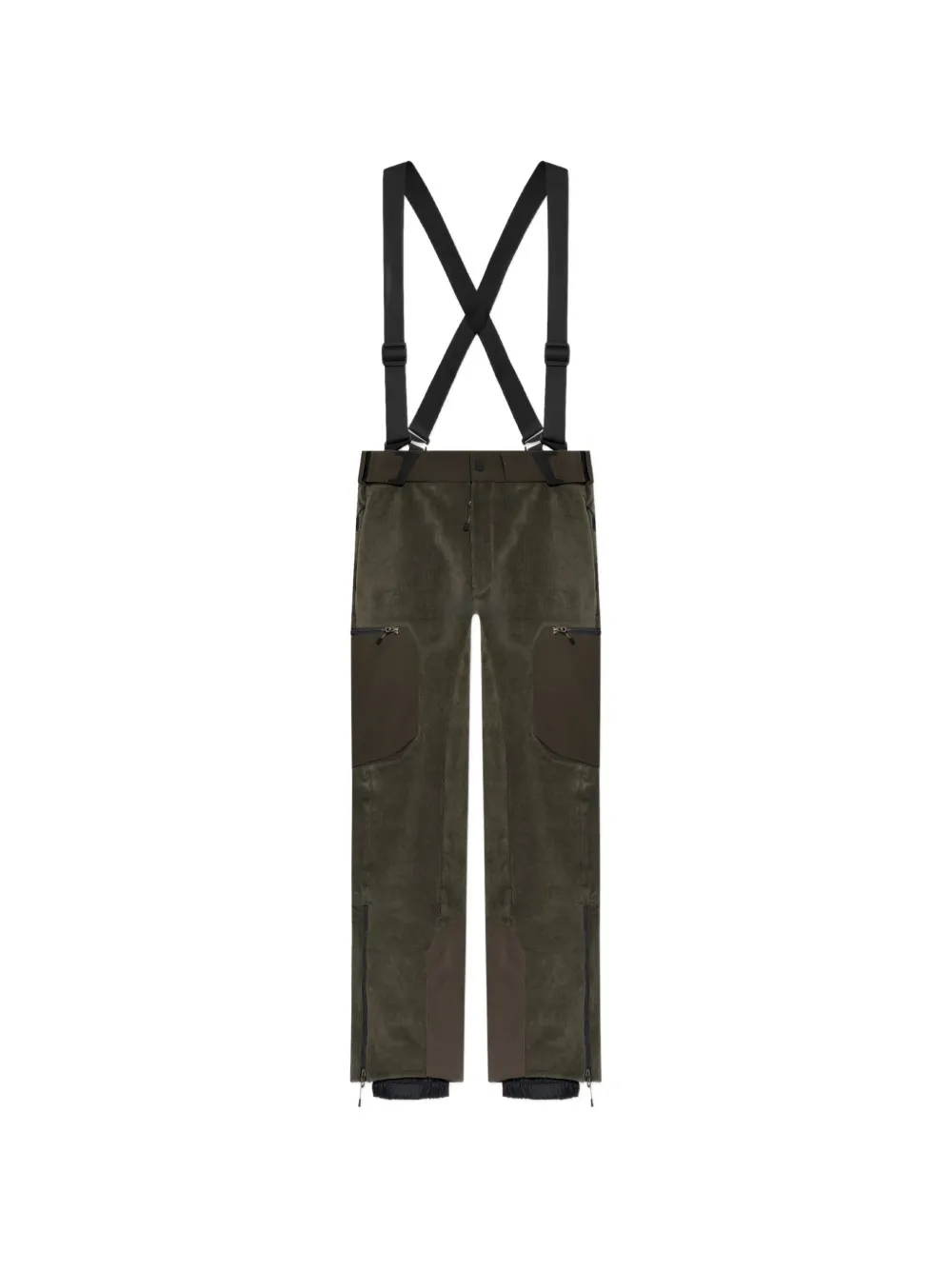 Sease Ribfluwelen skibroek met bretels Groen