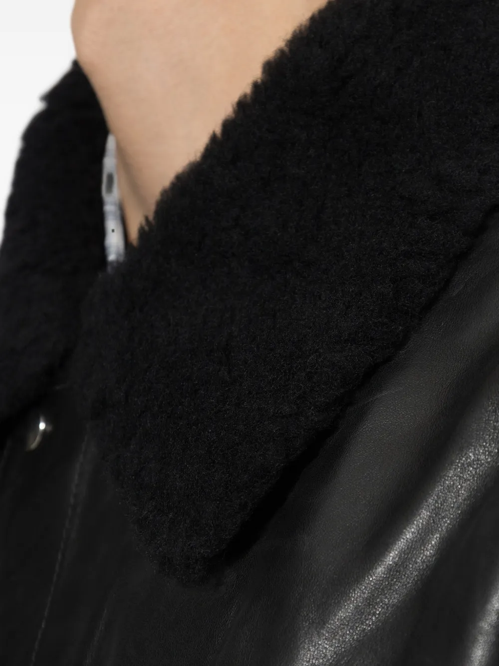 A.P.C. Charies leren jack Zwart