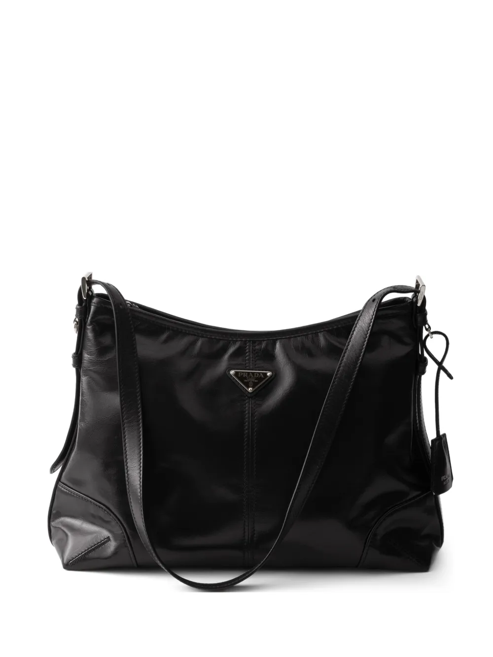 Prada Aimèe large leather shoulder bag - Schwarz
