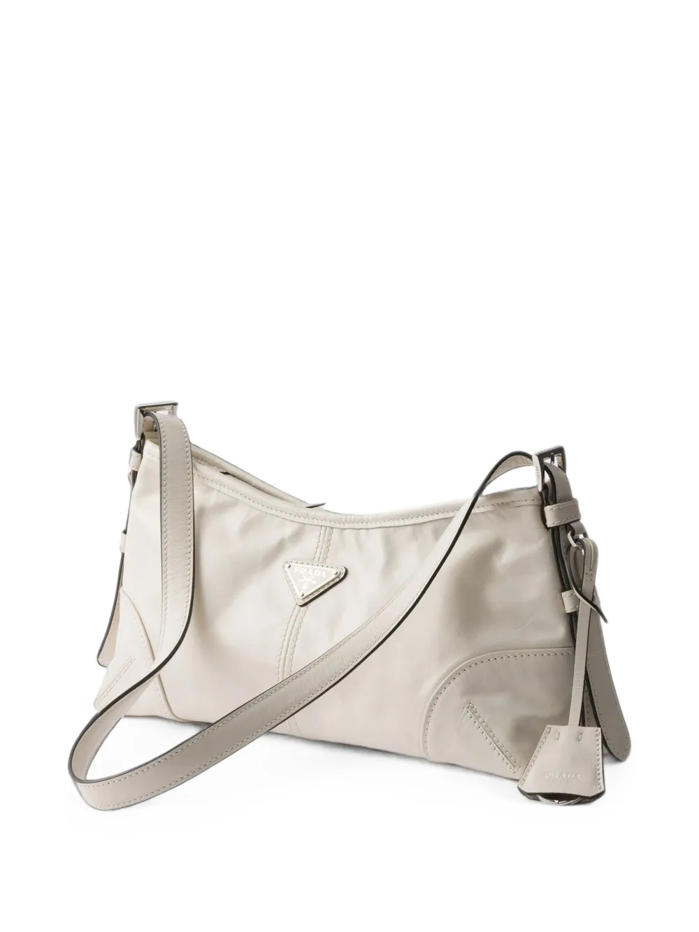 Prada Medium Aimée leren schoudertas Wit