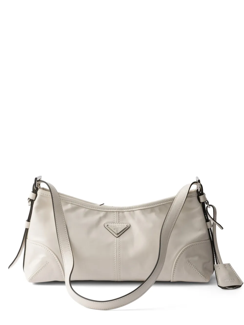 Prada Aimèe medium leather shoulder bag - Bianco