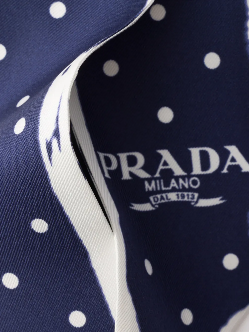 Prada Twill sjaal met print Blauw