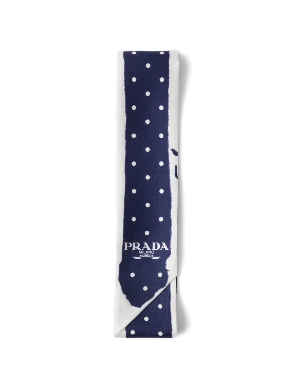 Prada Twill sjaal met print Blauw