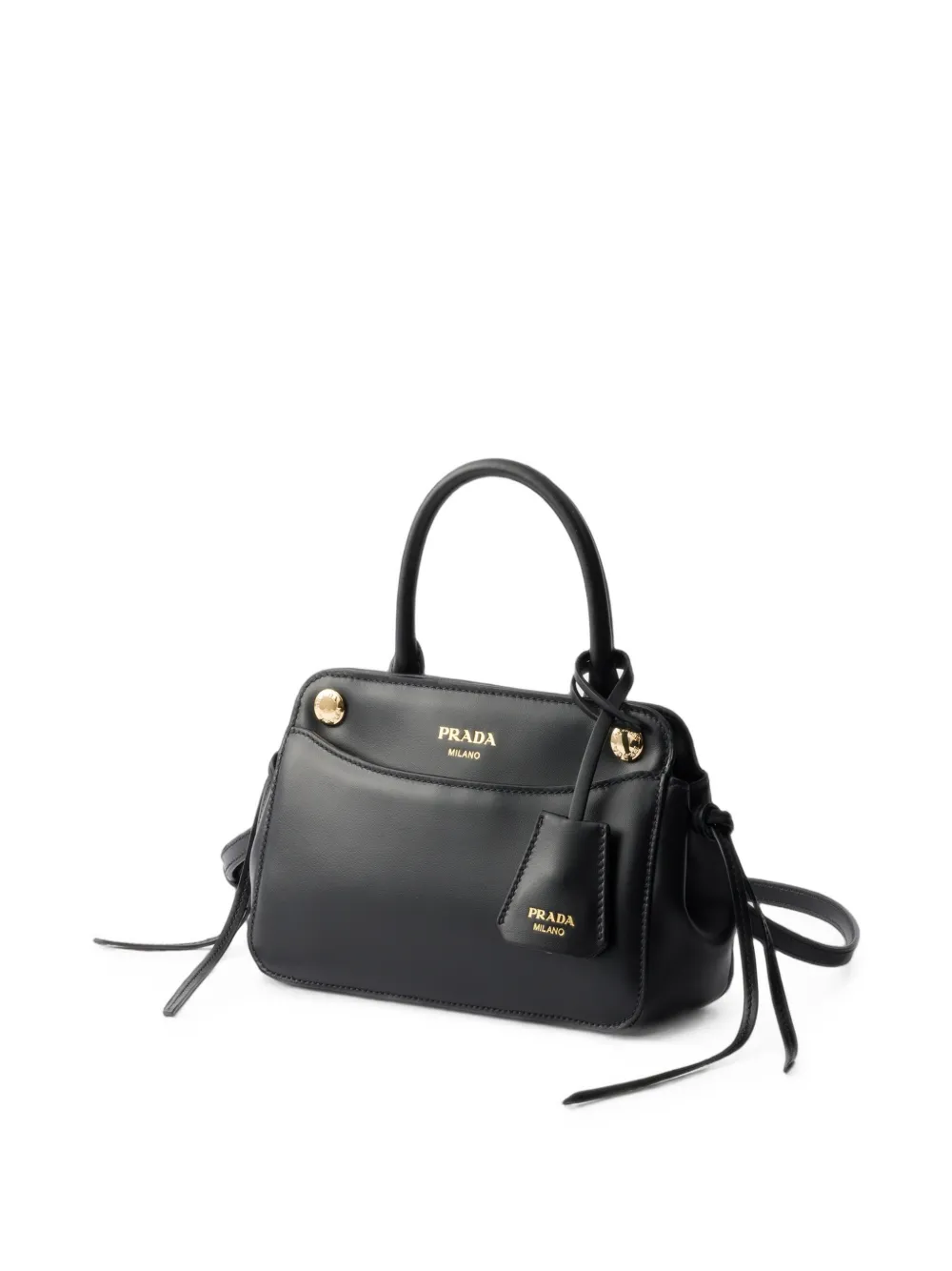 Prada Carry kleine leren handtas Zwart
