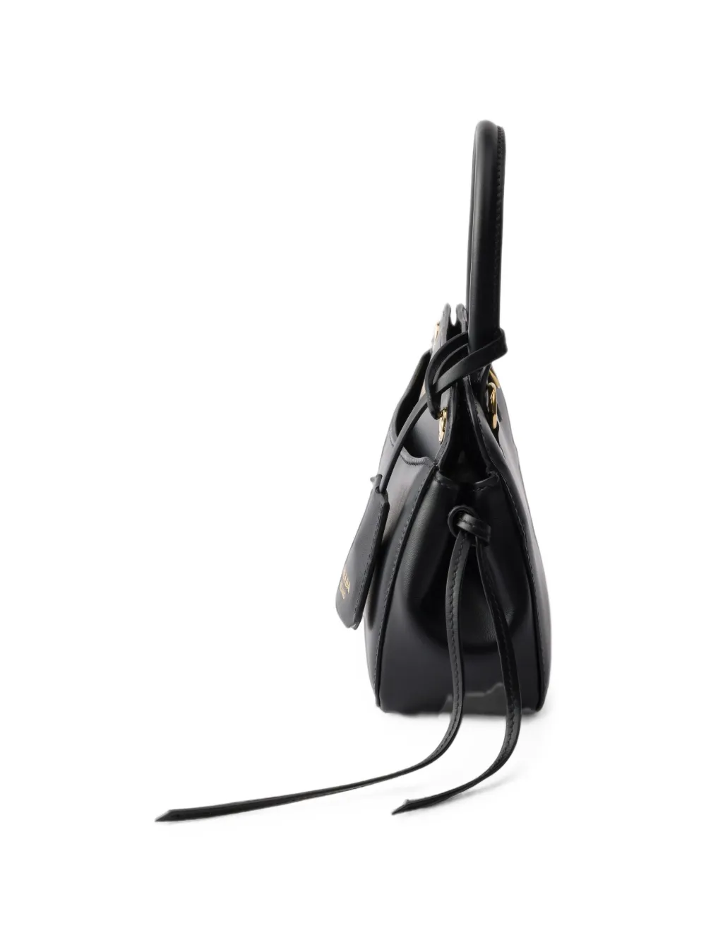 Prada Carry kleine leren handtas Zwart