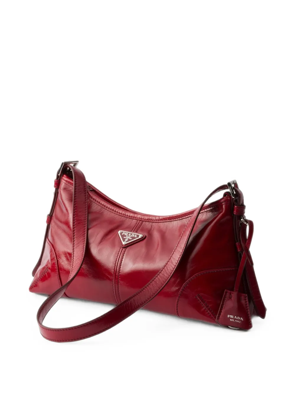 Prada Medium Aimée leren schoudertas Rood