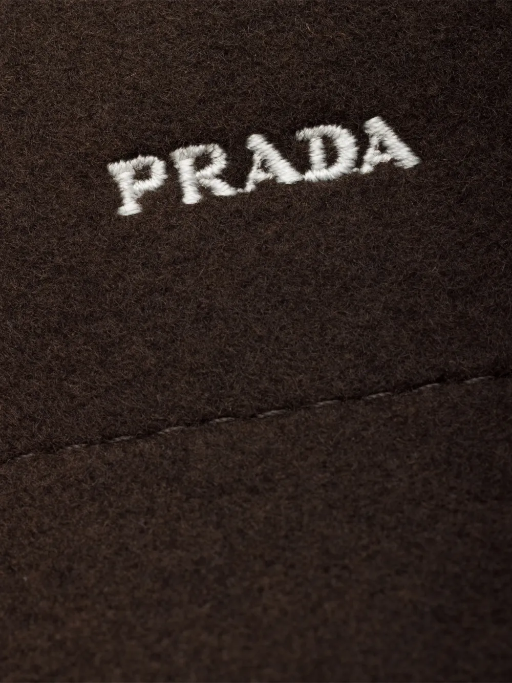 Prada Vilten hoed Bruin