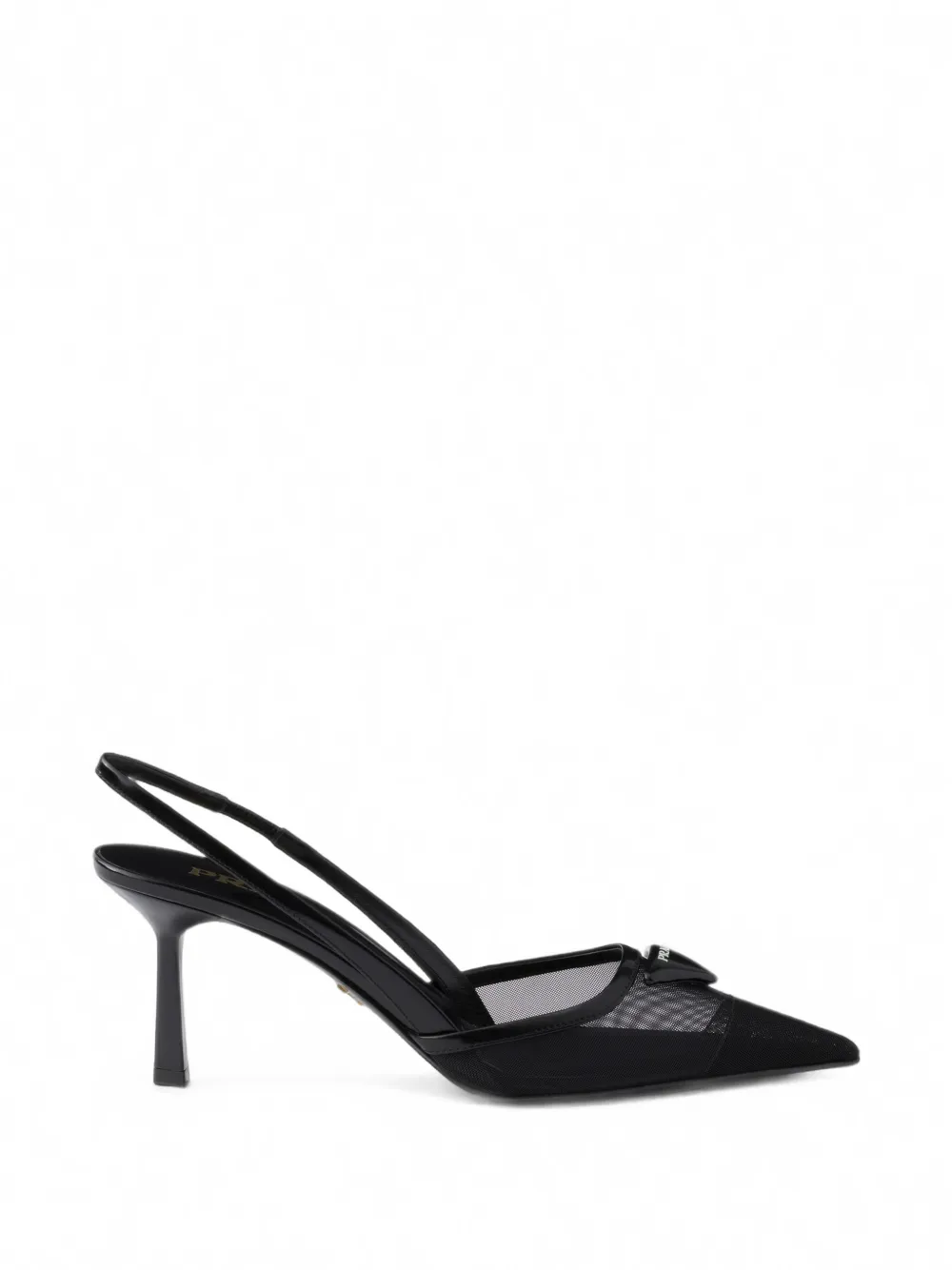 Prada mesh fabric slingback pumps