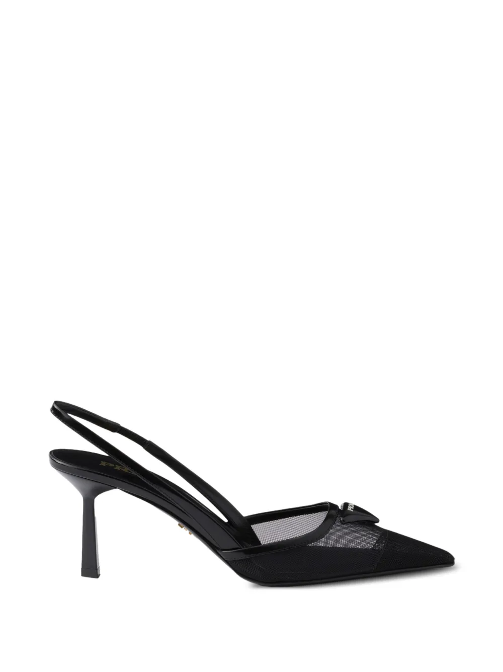 Prada mesh fabric slingback pumps