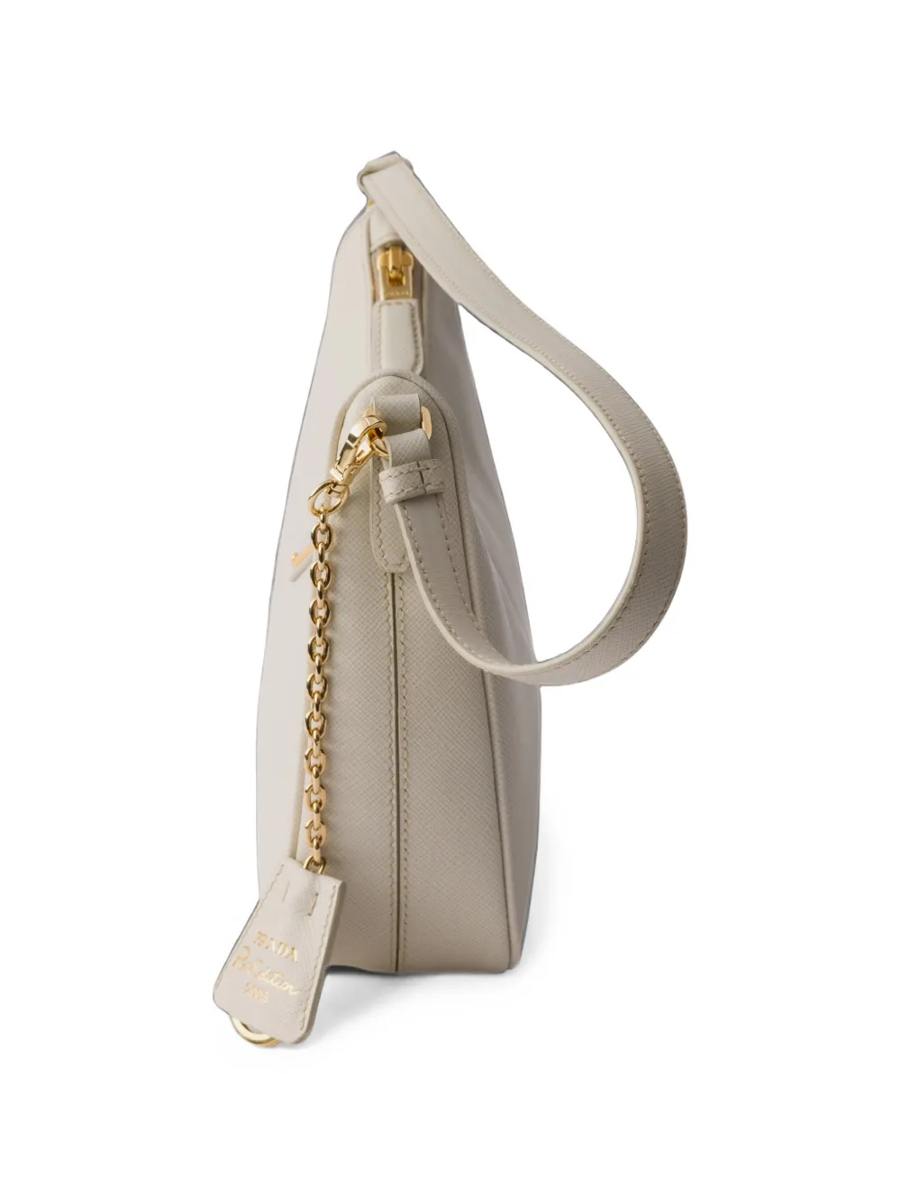 Prada Re-Edition 2005 schoudertas van saffiano leer Beige