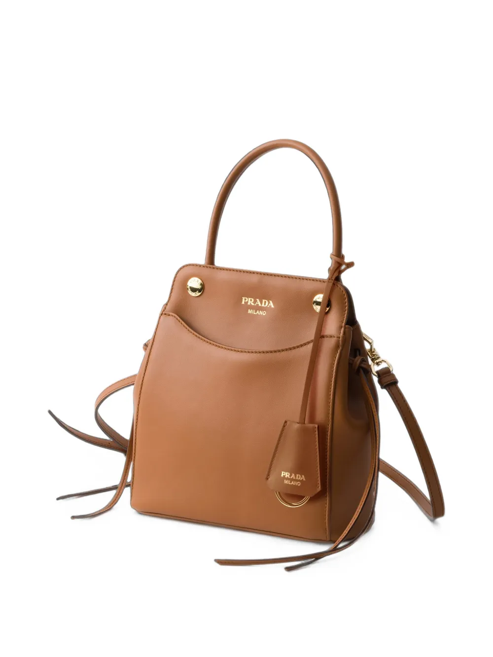 Prada Carry leren shopper Bruin