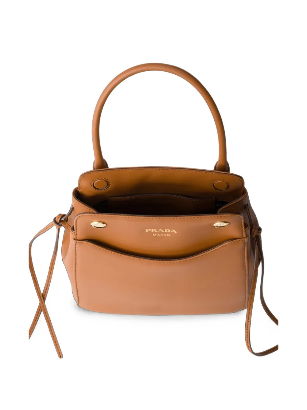 Prada Carry leren shopper Bruin