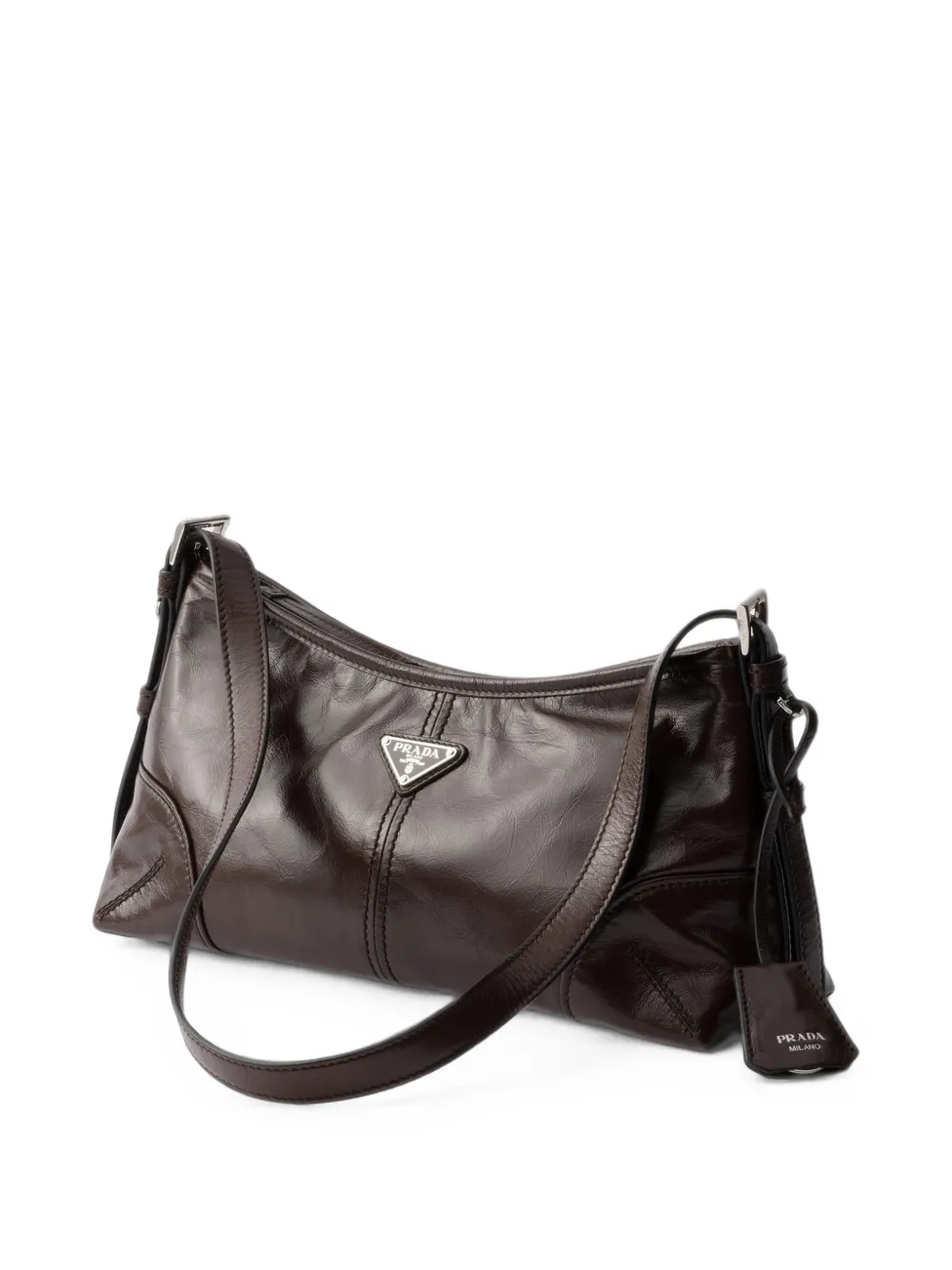 Prada Medium Aimée leren schoudertas Bruin