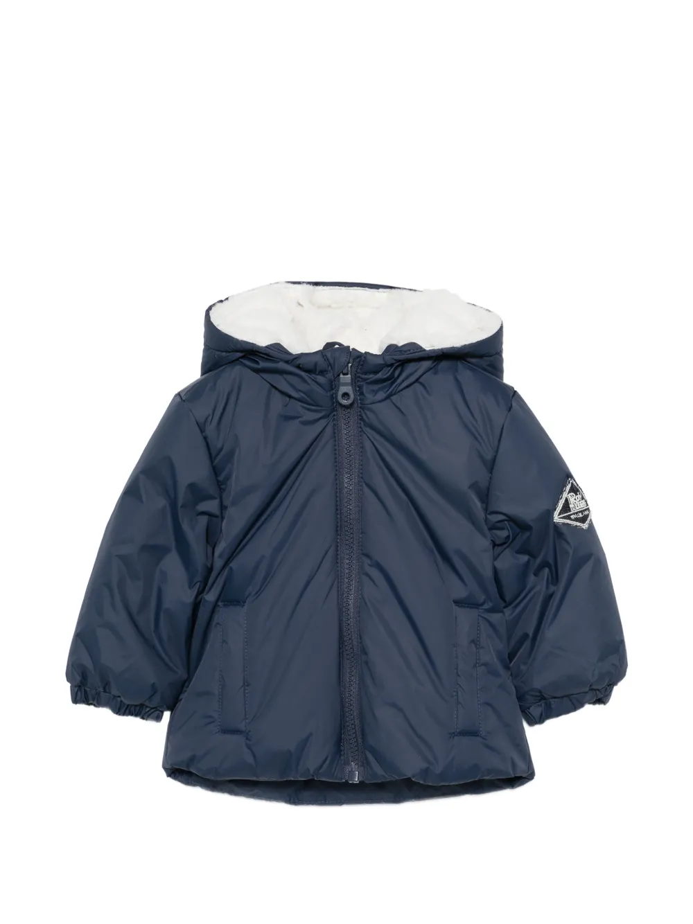 Roy Rogers Kids hooded logo-patch jacket - Blu