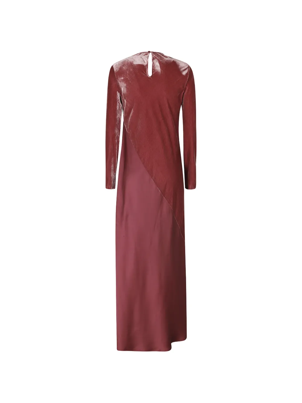 Antonelli velvet-panelled maxi dress Rood