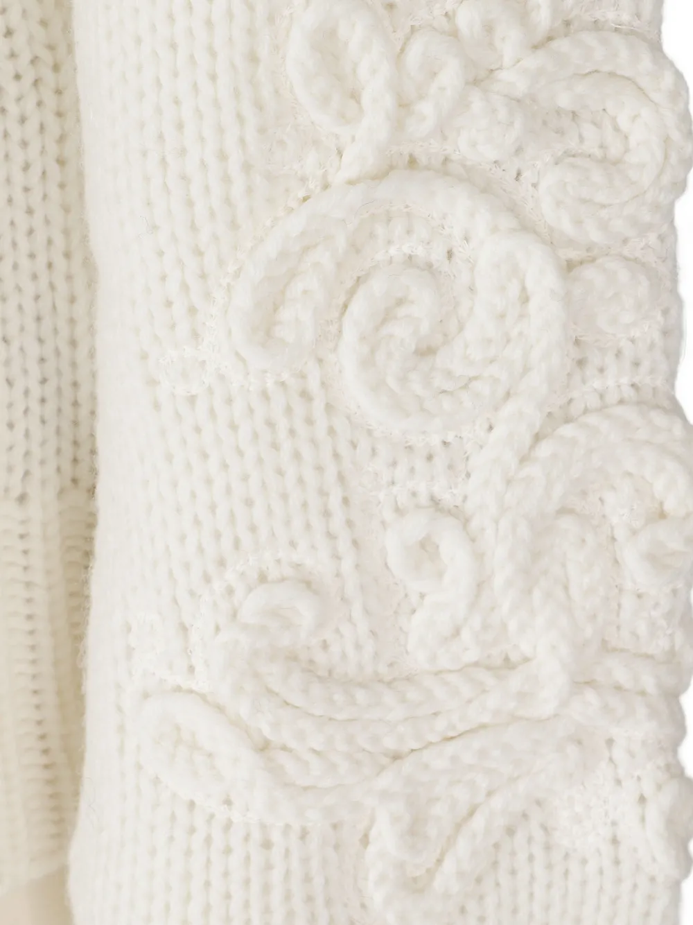 ERMANNO FIRENZE embroidered raglan-sleeve sweater Beige