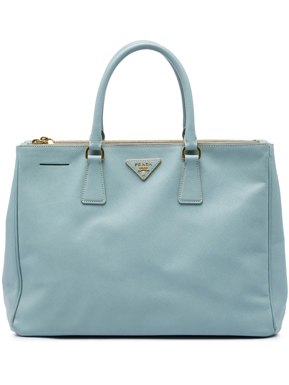 Prada Pre-Owned 2010-2026 Large Saffiano Lux Galleria Double Zip Satchel tote bag - Blu
