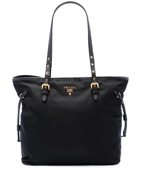 Prada Pre-Owned 2010-2026 Saffiano Trimmed Tessuto tote bag