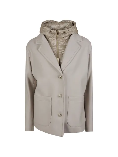Herno hooded layered-detail coat