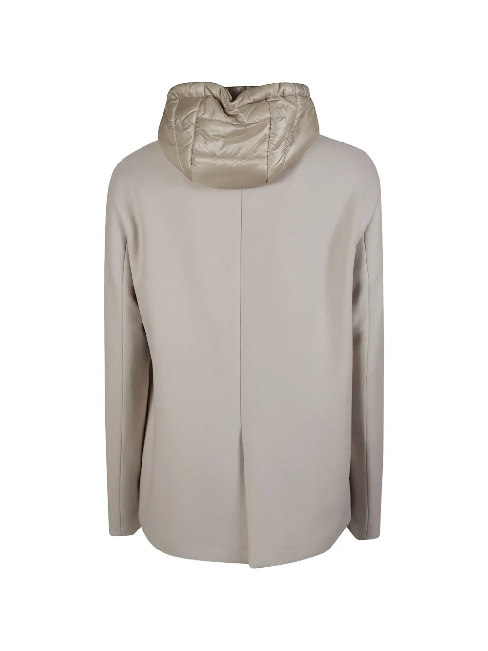 Herno hooded layered-detail coat Beige