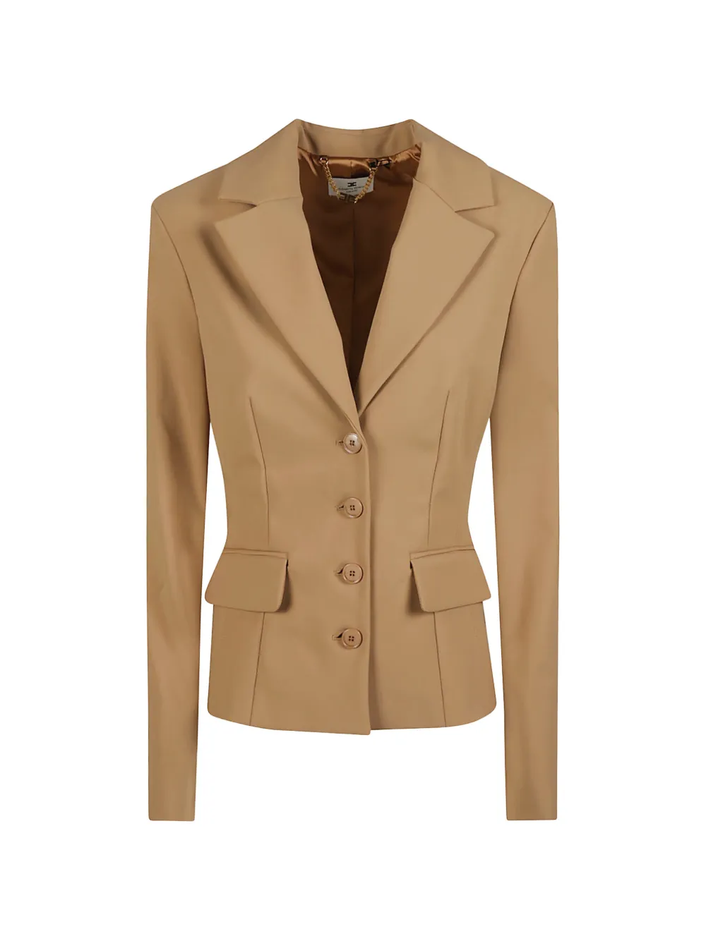 Elisabetta Franchi notched-lapels single-breasted jacket - Braun