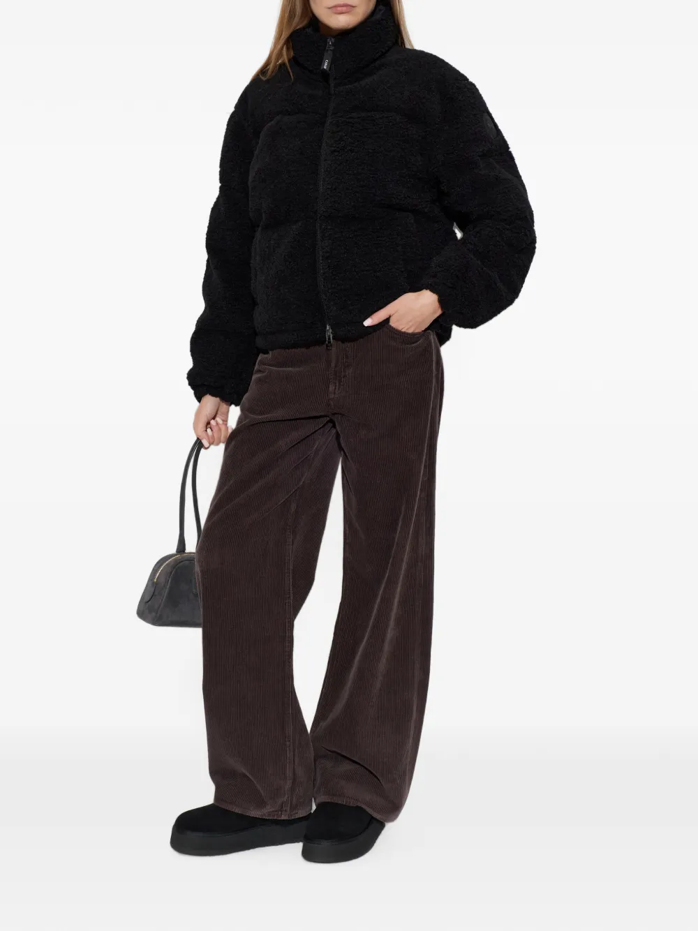 Canada Goose Fallon donsjack met fleece textuur Zwart