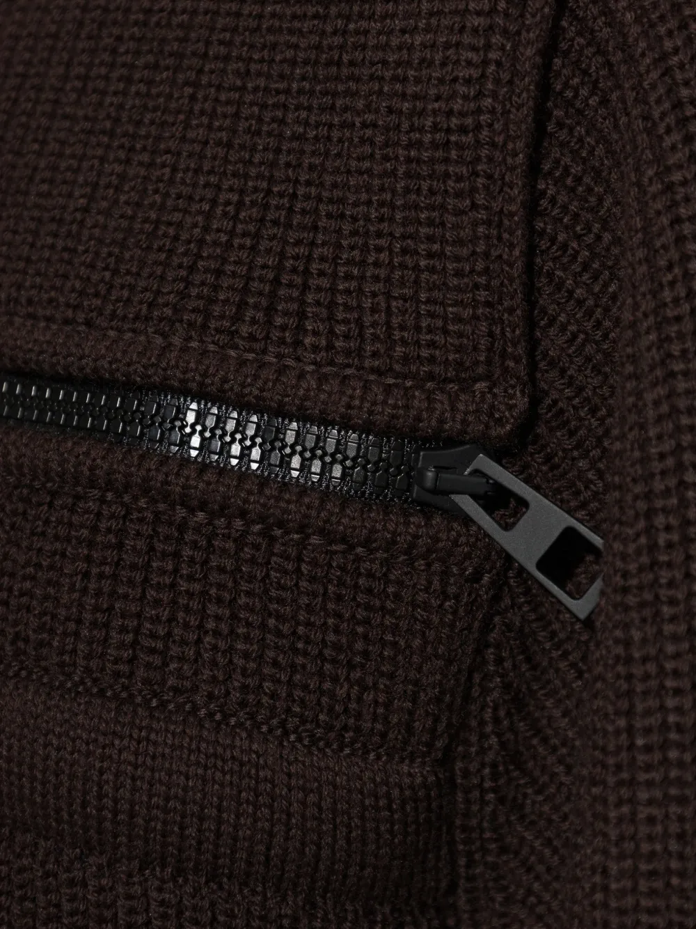 LOEWE Ribgebreide trui met rits-detail Bruin